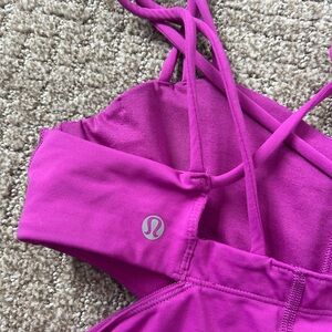 Lululemon Athletica Vibrant Magenta Crop Top